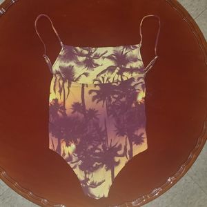 Urban Outfitters x Out From Under Tropical Palm Trees Bodysuit Size Small NWOT